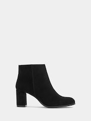 Evans Black Extra Wide Fit Suede Shoe Boots - Image 3 of 5