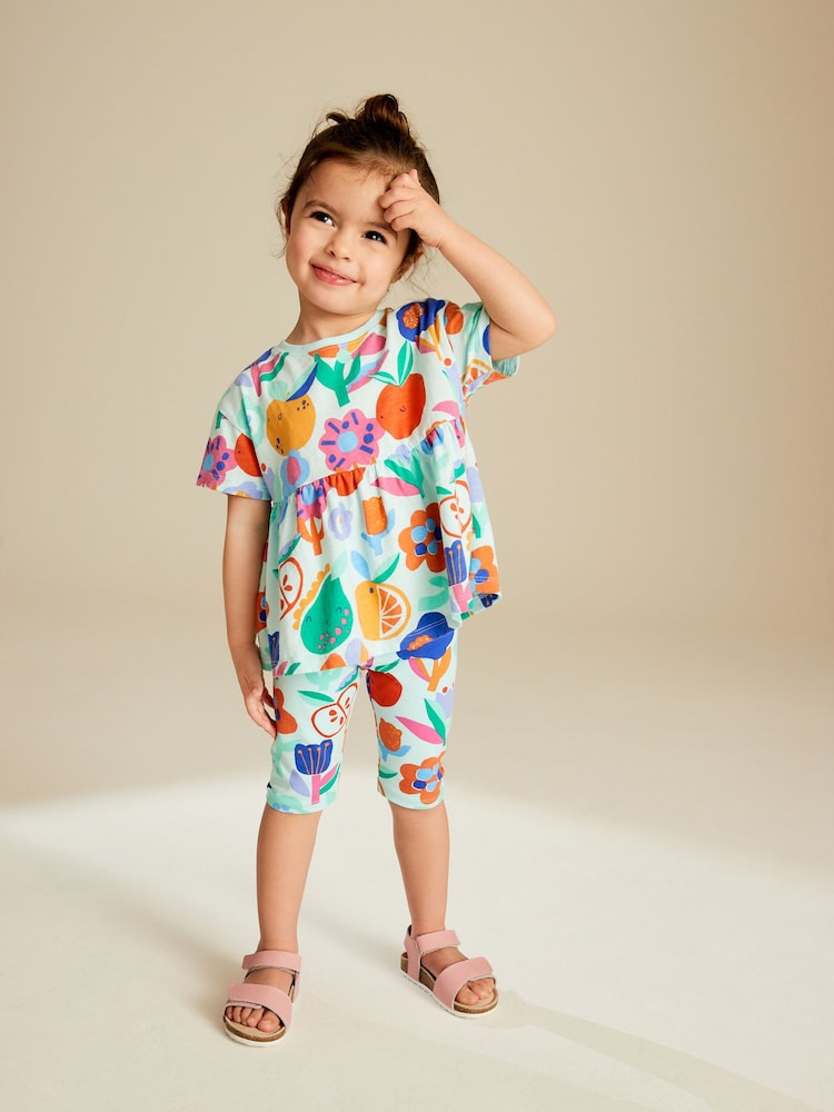 Blue Fruits 100% Cotton Short Sleeve Empire T-Shirt (3mths-7yrs) - Image 1 of 6