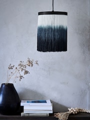 French Connection Blue Ombre Height Adjustable Gamagara Ceiling Pendant Light - Image 2 of 6