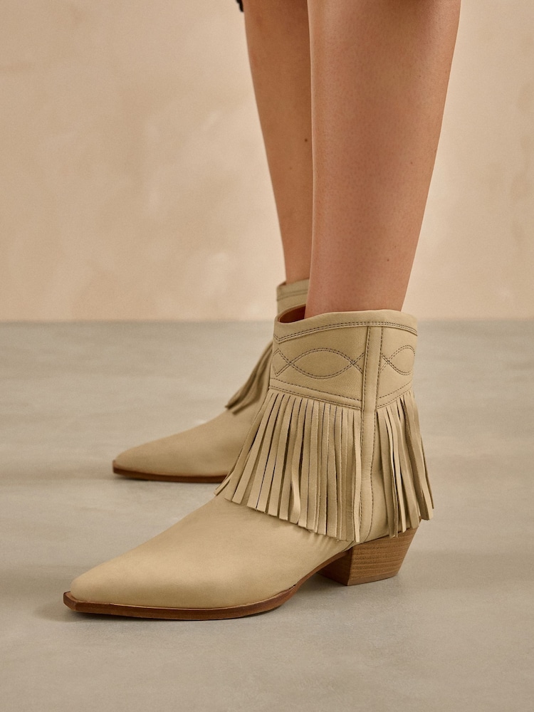 Bone Forever Comfort® Fringe Ankle Western/ Cowboy Boots - Image 2 of 12