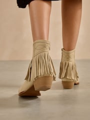 Bone Forever Comfort® Fringe Ankle Western/ Cowboy Boots - Image 5 of 12