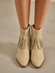 Bone Forever Comfort® Fringe Ankle Western/ Cowboy Boots - Image 6 of 12