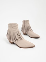 Bone Forever Comfort® Fringe Ankle Western/ Cowboy Boots - Image 7 of 12