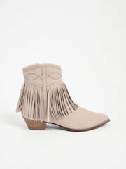 Bone Forever Comfort® Fringe Ankle Western/ Cowboy Boots - Image 8 of 12