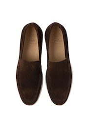 Brun - Loake Tuscany Mocassins à tablier en daim, chocolat - Image 3 de 4