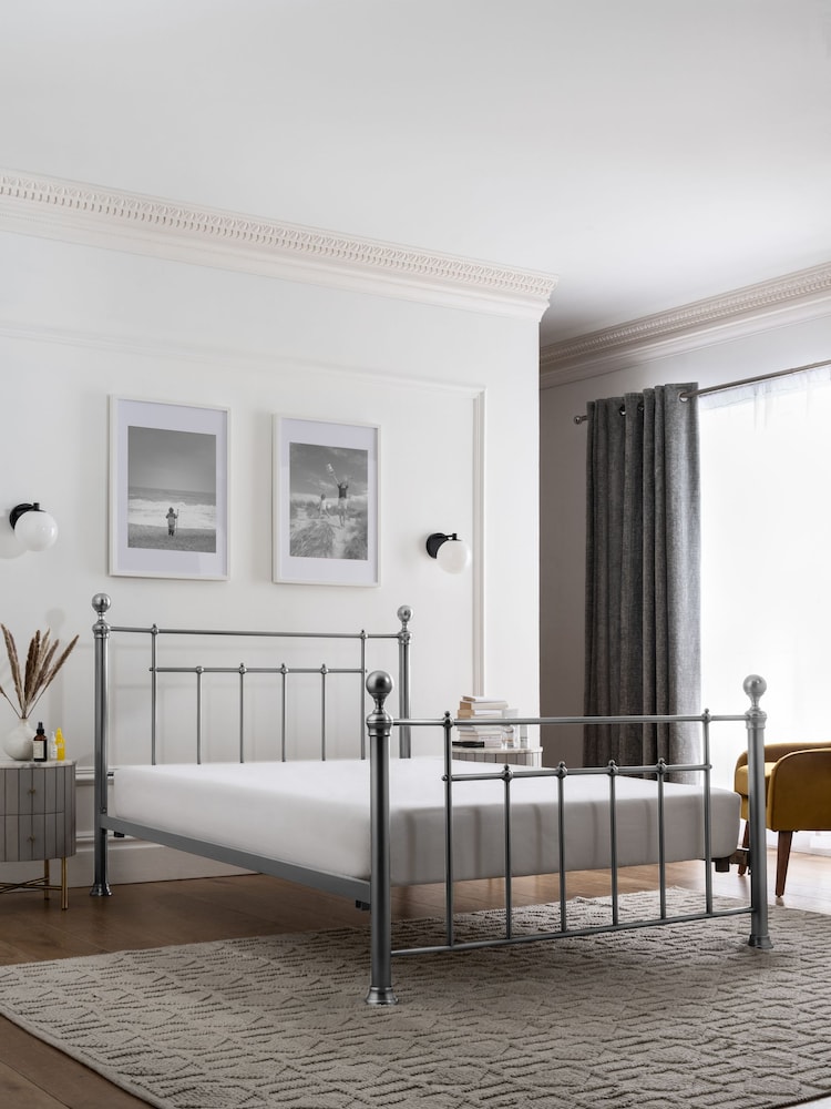 Pewter Grey Leamington Metal Frame Bed - Image 2 of 5