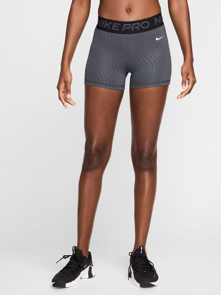Nike Black Dri-FIT Pro Mid Rise 3 Printed Shorts - Image 1 of 4
