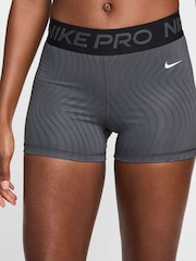 Nike Black Dri-FIT Pro Mid Rise 3 Printed Shorts - Image 2 of 4
