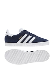 adidas Originals Navy/White Junior Gazelle Trainers - Image 10 of 15