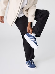 adidas Originals Navy/White Junior Gazelle Trainers - Image 2 of 15