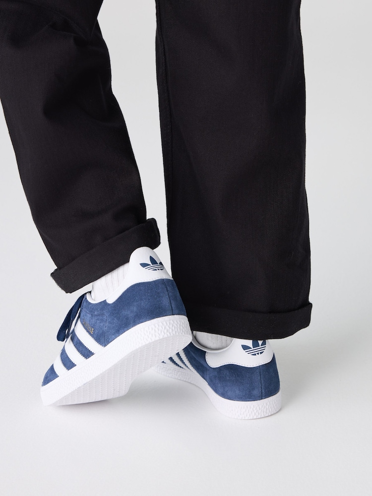 Marineblauw/wit - adidas Originals Junior Gazelle Trainers - Image 6 of 15