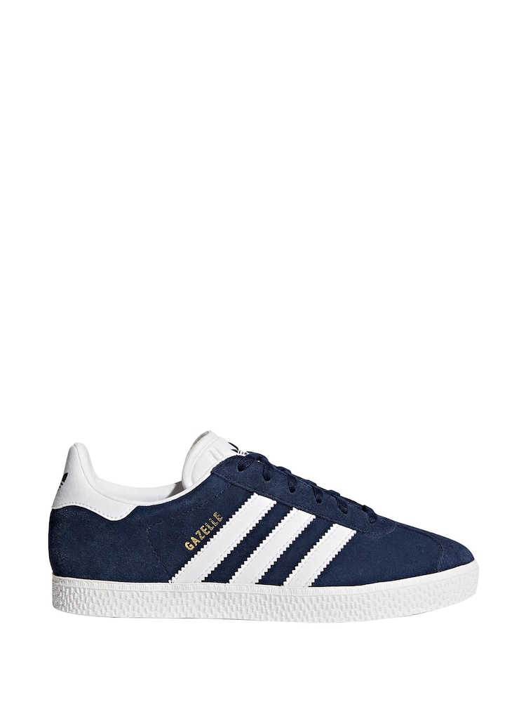 Marineblauw/wit - adidas Originals Junior Gazelle Trainers - Image 7 of 15