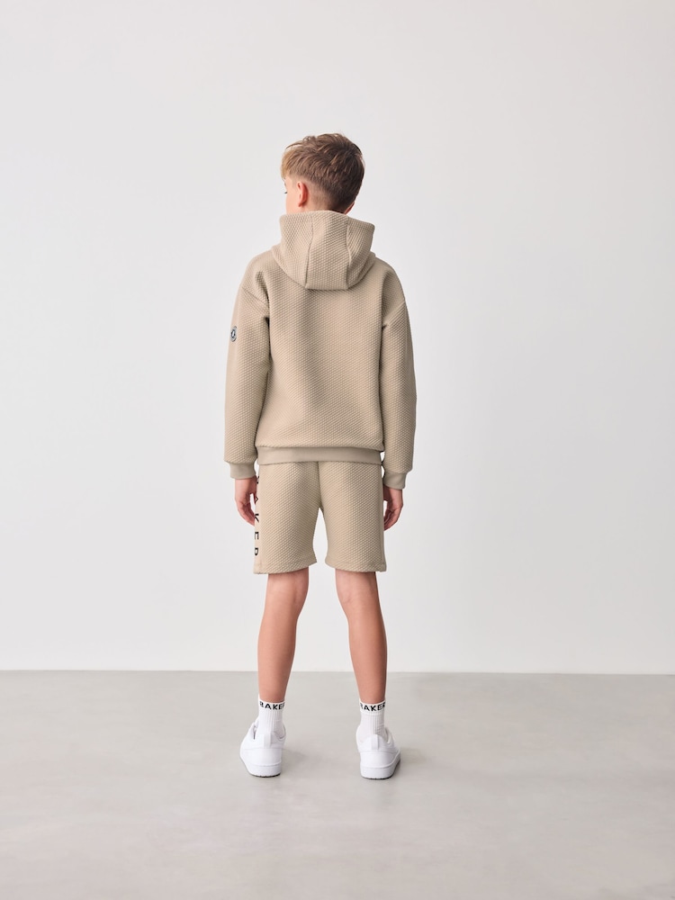 Baker by Ted Baker Textured 100% Cotton Hoodie And Shorts Set - Image 2 of 11