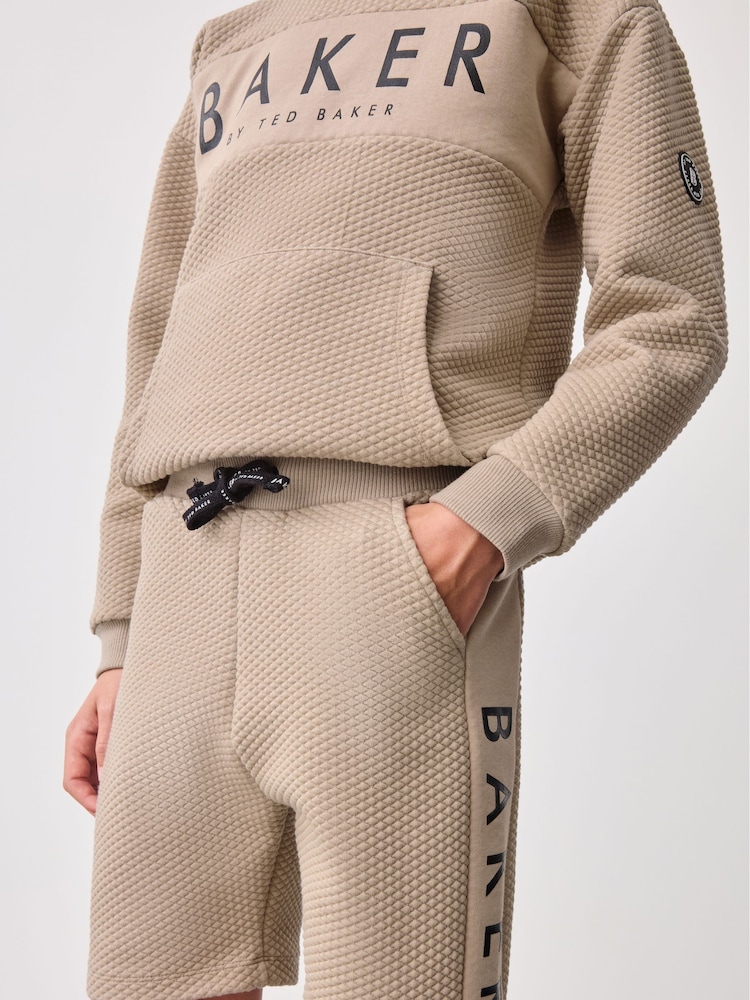 Baker by Ted Baker Textured 100% Cotton Hoodie And Shorts Set - Image 6 of 11