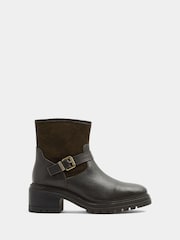 Қоңыр - Evans Double Buckle Leather Boots - 4суретінің 1 суреті