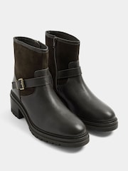 Қоңыр - Evans Double Buckle Leather Boots - 4суретінің 2 суреті