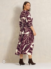 Evans Red Jersey Tiered Dress - Image 3 of 6
