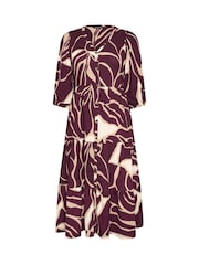 Evans Red Jersey Tiered Dress - Image 5 of 6