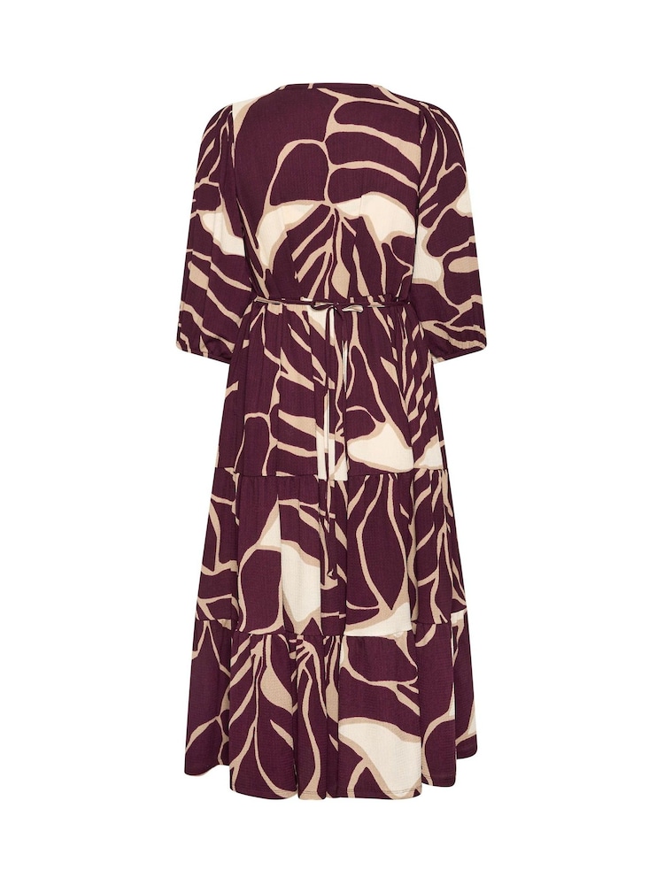 Evans Red Jersey Tiered Dress - Image 6 of 6 Evans Red Jersey Tiered Dress - Image 6 of 6