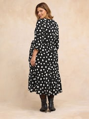 Evans Polka Dot Jersey Wrap Dress - Slika 2 od 5