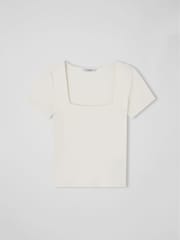 LK Bennett Cream Tasha Viscose Top - Image 4 of 4
