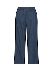 Evans Blue Pleated Stripe Trousers - Image 6 of 6