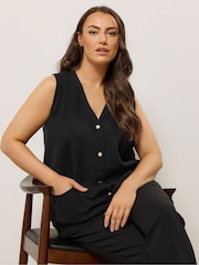 Evans Black Premium Knitted Waistcoat - Image 1 of 5