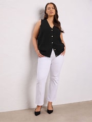 Evans Black Premium Knitted Waistcoat - Image 3 of 5