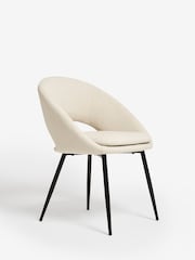 Set of 2 Soft Marl Mid Natural Hewitt Black Leg Dining Chairs - Image 3 of 8