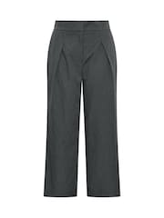 Evans Grey Pleated Stripe Trousers - Image 5 of 6