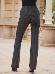 Sosandar Black Pinstripe Flare Trousers - Image 2 of 5