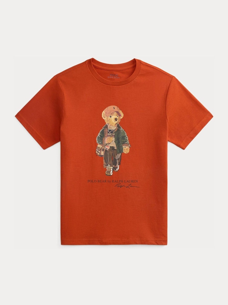 Orange - Polo Ralph Lauren Polo Bear Graphic Jersey T-Shirt - Bild 1 von 3