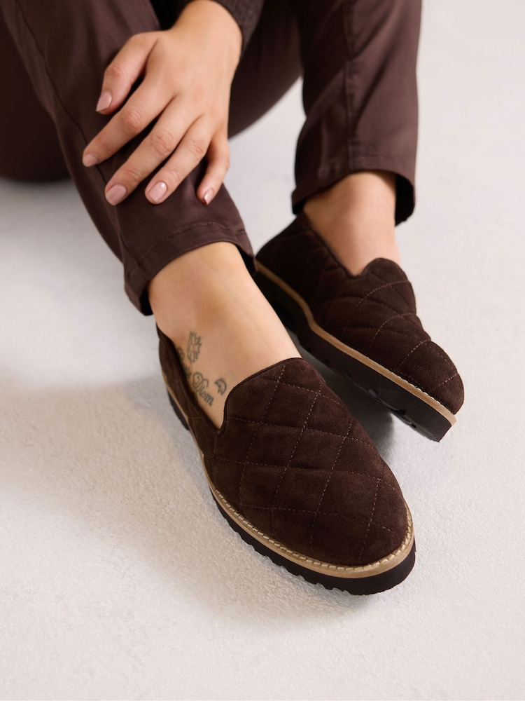 Evans Slipper Cut Suede Loafers - صورة 1 من 5