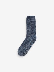 Navy Blue Ombre Cable Slipper Socks - Image 4 of 4