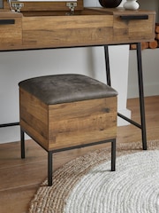 Oak Effect Bronx Storage Footstool - Image 1 of 6