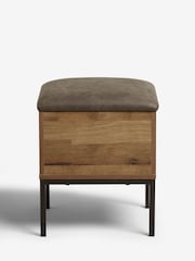 Oak Effect Bronx Storage Footstool - Image 5 of 6