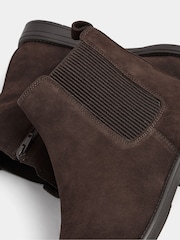 Evans Brown Wide Fit Suede Chelsea Boots - Image 4 of 4