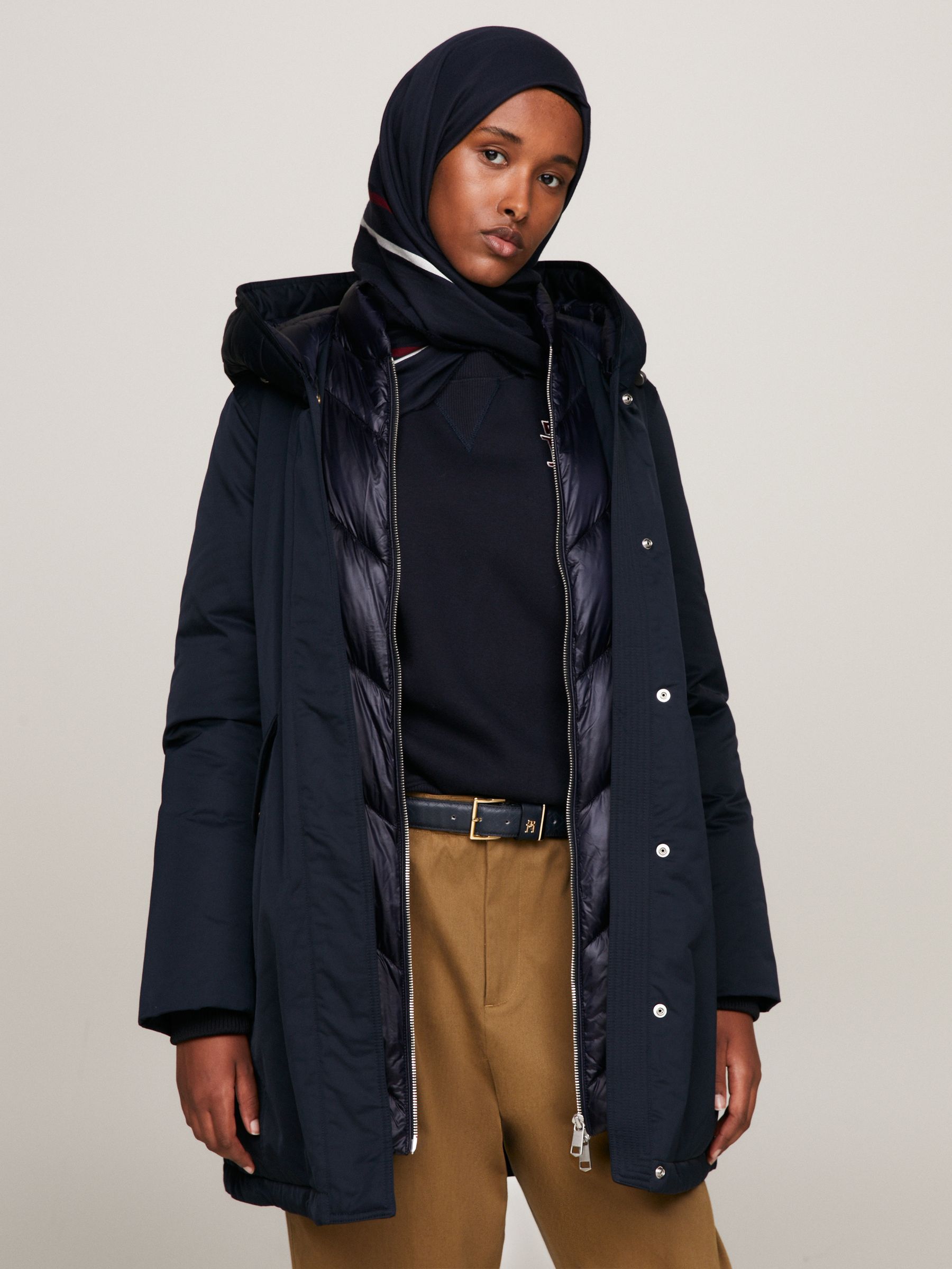 Tommy hilfiger hooded padded parka sale