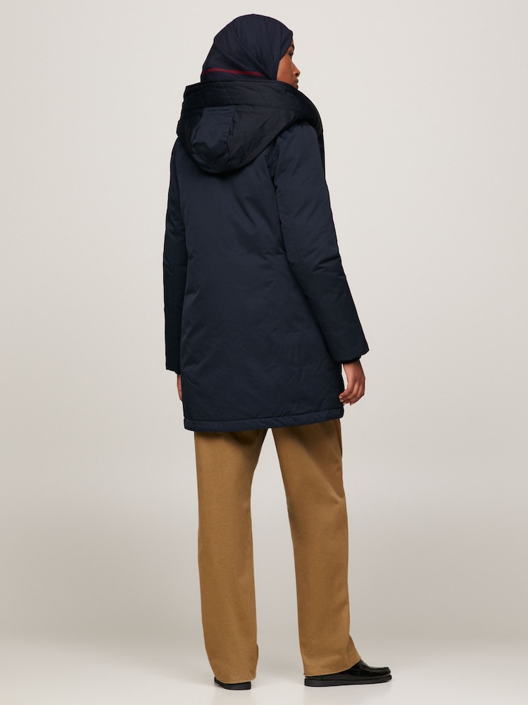 Tommy Hilfiger Blue Padded Hooded Parka - Image 2 of 9 Tommy Hilfiger Blue Padded Hooded Parka - Image 2 of 9