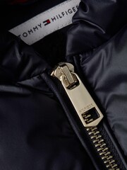 Синяя дутая парка с капюшоном Tommy Hilfiger - Изображение 9 из 9