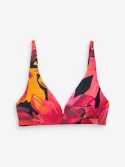 Myleene Klass Black/Pink Floral Wired Crop Bikini Top - Image 5 of 6