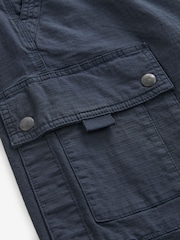 Navy Blue Belted Cargo Shorts - Image 8 of 11