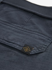 Navy Blue Belted Cargo Shorts - Image 9 of 11