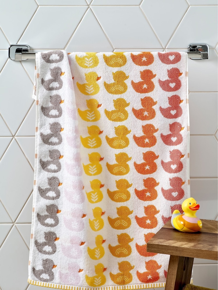Ręcznik z motywem kaczki w 100% z bawełny - Image 1 of 4