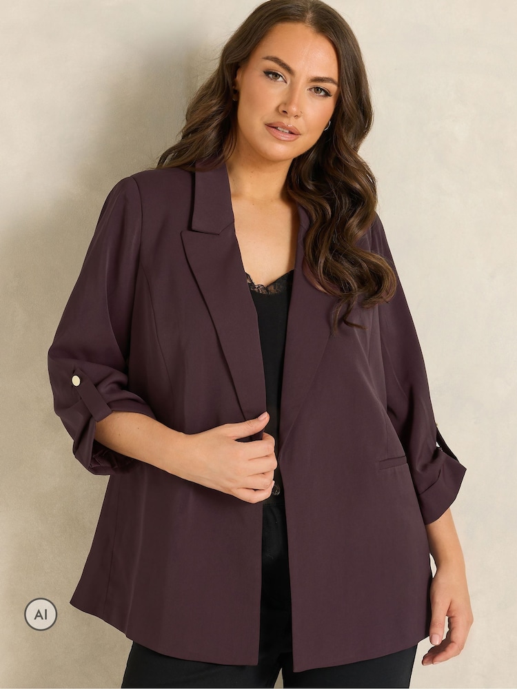 Evans Red Relaxed Fashion Blazer - Image 1 of 6