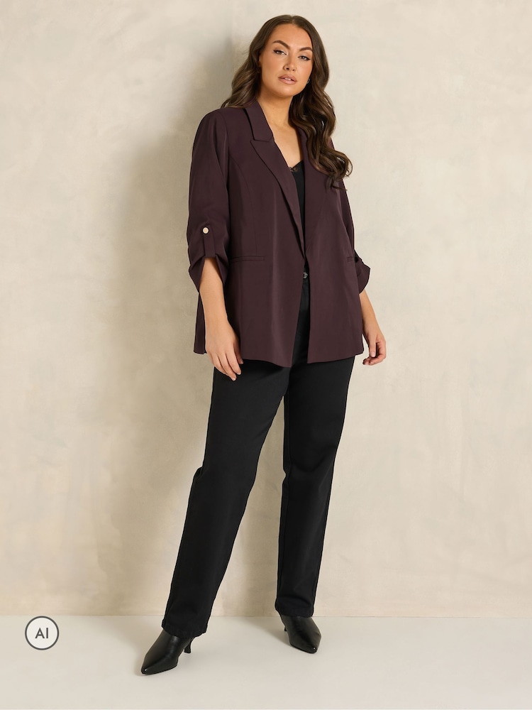 Evans Red Relaxed Fashion Blazer - Image 2 of 6