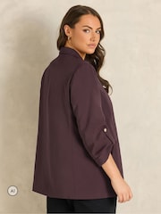 Evans Red Relaxed Fashion Blazer - Image 3 of 6