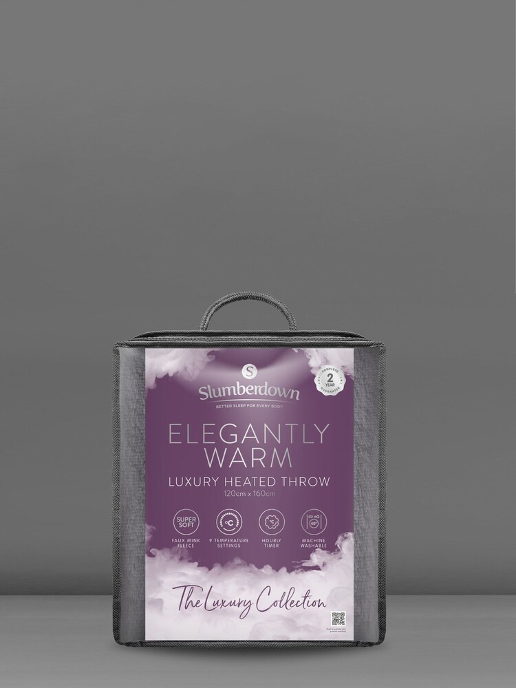 Slumberdown Grey Elegantly Warm Luxury Heated Throw 9 Settings Elegantly Warm Luxury Heated Throw - Image 4 of 4
