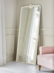 Shabby Chic White Giselle Leaning Mirror - Image 1 of 5