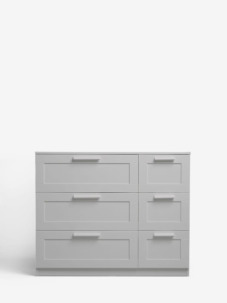 Grey Flynn 6 Drawer Chest of Drawers - Image 2 of 10